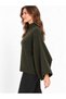 Asez Boutique Women's Turtleneck Bat Sleeve Oversize Knitwear Sweater - 4