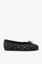 Cienzia Women's Ballerinas - Black Velvet