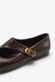 Cvetana Women's Ballet Flats - Brown Rustic - 4