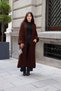 Women's Balloon Sleeve Long Knitwear Cardigan, Oversized Drop Shoulder Thessaloniki Knit with Pockets, Loose Comfortable Fit