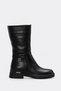 Genuine Leather and Fur Black Women's Classic Boots 227Kza8683
