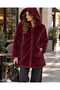 New Season Premium Quality Thick Hooded Plush Fur Women's Coat – Soft Textured Jacket with Pockets - 3