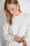 Ruffled Skirt, Crew Neck, Loose Knit Sweater - 7