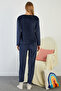 I Love Winter Embossed Printed Velvet Pajama Set - 6