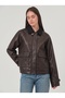 Women's coat women's faux leather short coat - 6