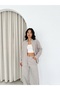 Women's Gray Oversize Shirt and Tube Leggings Two-Piece Set