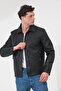 Men's coat faux leather coat - 4