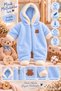 Children's Welsoft Plush Hooded Zippered Baby Jumpsuit for Winter - 2