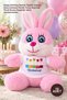 10 Pieces Plush Rabbit - Happy Birthday Printed T-Shirt Birthday Gift Pink Plush Toy Plush Bunny Valentine's Day