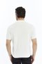 White Men's 100% Cotton Polo Collar Short Sleeve Ribbed Knit Knitwear T-Shirt Trist-7108 - 6