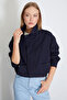 Casual Polo Collar Jacket with Hidden Zipper and Snap Buttons - 2