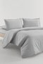 Keops 100% Cotton Double Duvet Cover Set - Gray - 2