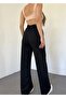 Women's 2-Piece Black and Gray Striped Wide-Leg Sweatpants - 4