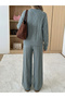 Cable-knit sweater-pants top and bottom 2-piece set - 3