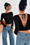 Women's Halter Neck Blouse with Detailed Back Cutout