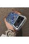 iPhone 17 Pro Max Compatible Silicone Edge Hard Back Case with Porcelain Pattern Phone Case - 4