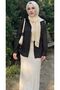 Black Oversize Cotton Linen Shirt with Pockets Trendy Loose Drop Shoulder Women's - 3
