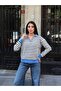 Polo Collar Striped Half-Zip Knit Sweater - 4
