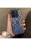 Redmi Note 14 Compatible Silicone Edge Hard Back Case with Iznik Tile Pattern Phone Case - 3