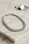Silver Color Zircon Stone Cuba Chain Model Men's Necklace