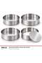 Six-Compartment Cheesecake Mold Stainless Steel - Ø280 H60Mm - 2