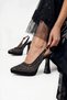 Bridal Wedding Shoes with Ankle Pearls and Bowknot and Heeled Shoes for Special Occasions
