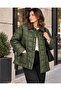 New Season Premium Quality Women's Crew Neck Jacket with Snap Pockets - 4