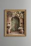 Green Door under Begonville - Vintage Patterned Painting - Fine Model