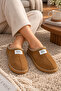 Fuzz Taba Women's Suede-Look Indoor House Slippers with Non-Slip Soles, Warm and Comfortable Slippers - 4