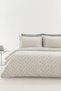 Almeria 100% Cotton Double Duvet Cover Set - Ecru
