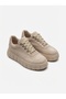 Zrk-600 Premium Beige Suede High Sole Daily Snaeker - 4