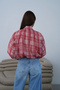 Plaid Bomber Jacket Red - 6