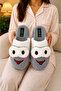 3-Piece Advantage Pack Plush Sweet Fluffy Closed-Toe Soft Sole Slippers with Frog Figure - 2