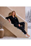 Women's Waffle Fabric Front Buttoned Long Sleeve Pajama Set