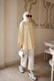 Yellow Cuffed Sleeve and Skirt Tunic with Slits - 4