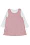 Long Sleeve T-Shirt Dress for 2-5 Years Old - Pink - 4