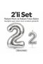 1-20 Years Old Silver Number Foil Balloon and Number Candle Set – 74 cm Birthday Decoration Set - 2