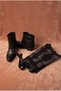 Sange Women's Cowboy Boots with Two Different Uses and Patterned Black Leather - 2