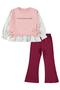 Shirt and Blouse Set for 6-9 Years - Powder - 4