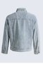 سترة جينز رمادية ضيقة بياقة بيبي - 4