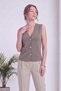 Women's Sleeveless Knitwear Buttoned V-Neck Classic Vest Beige, Plum, Baby Blue, Mink - 4