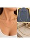 💎   Premium Shiny and Stylish Gold Color Thin Snake Chain 316L Steel Women's Necklace (45cm) - 2