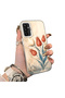 Samsung Galaxy M13 Compatible Silicone Edge Hard Back Case Tulip Patterned Lover Couple Phone Case