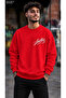 Men's Limitless Left Chest Calligraphy Printed Crew Neck Casual Regular Fit Sweatshirt