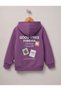 Hooded Kangaroo Pocket Front/Back Printed Sweatshirt/Sweatpants 3-Strap Set - 4