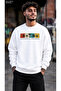 Men's California Dreaming Palm Tree Printed Crew Neck Casual Regular Fit Sweatshirt