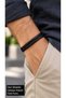Dervanis Umberlink Black Brown Leather Men's Bracelet - Two-Color Braided Hook