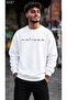 Men's Courage Stripe Detailed Printed Crew Neck Casual Regular Fit Sweatshirt