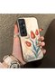 For Realme C65 4g Compatible Silicone Edge Hard Back Case Tulip Pattern Lover Couple Phone Case - 3