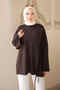 Brown Side-Tie Modal Tunic